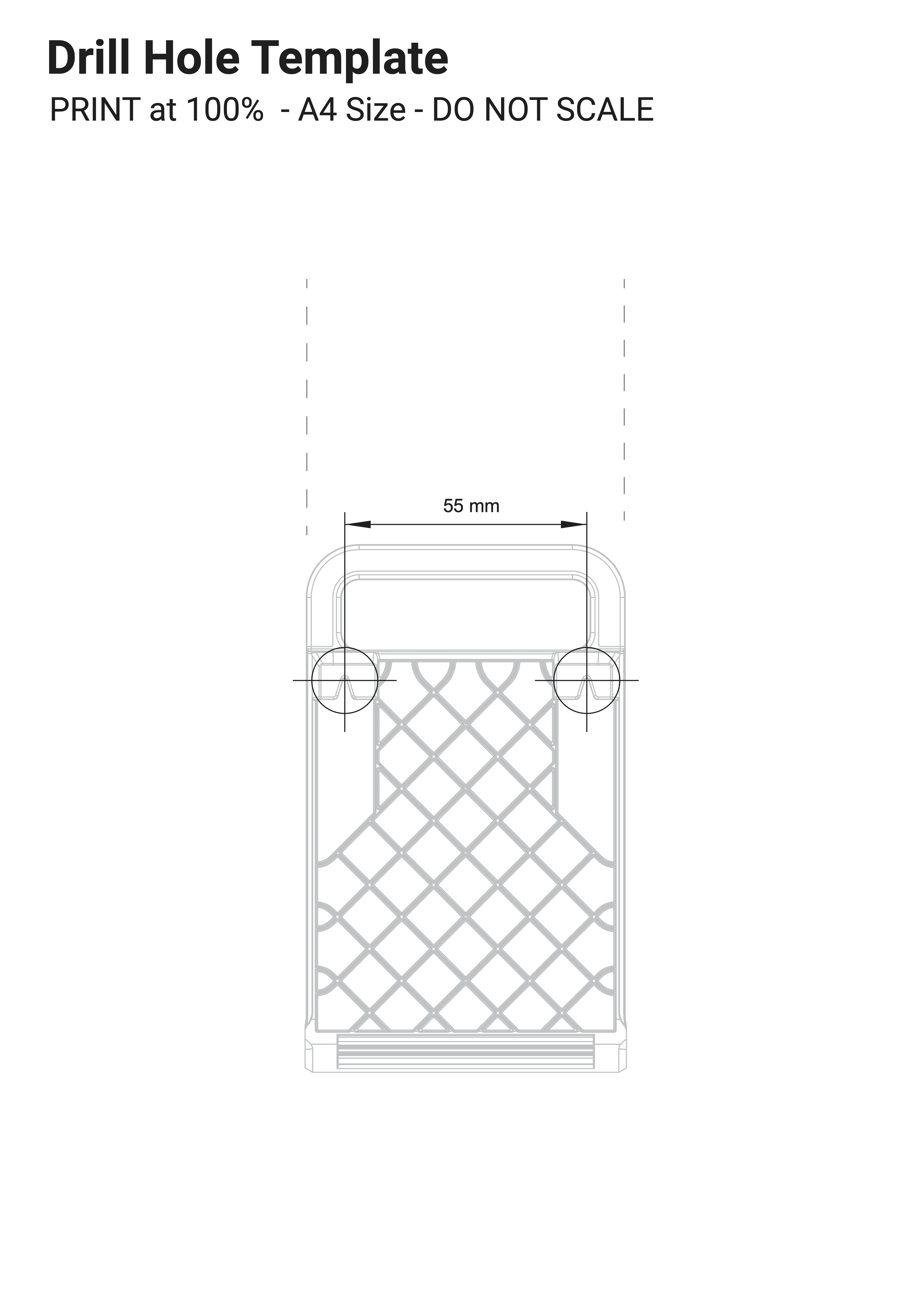 Drill hole template