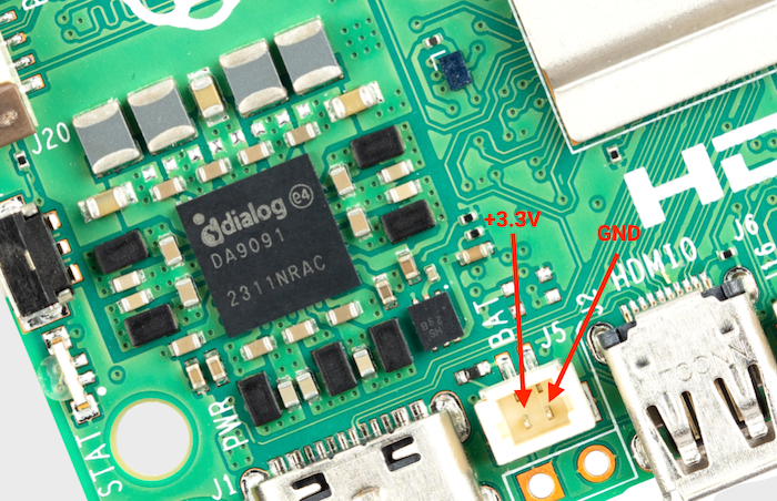 The J5 battery connector